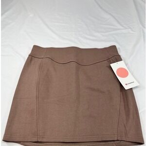 Lululemon Scuba HR Mini Skirt Women's Size L High Rise Tight Fit Above Knee